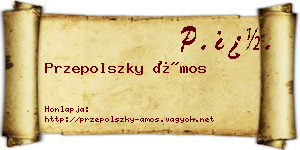Przepolszky Ámos névjegykártya